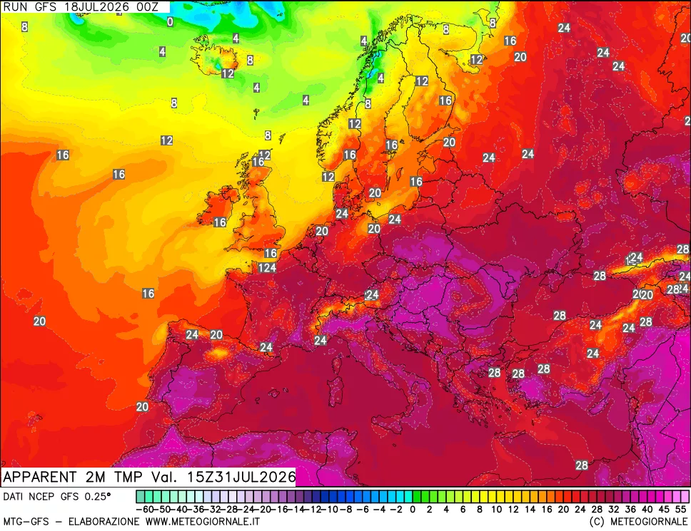 mappa Temp percepita
