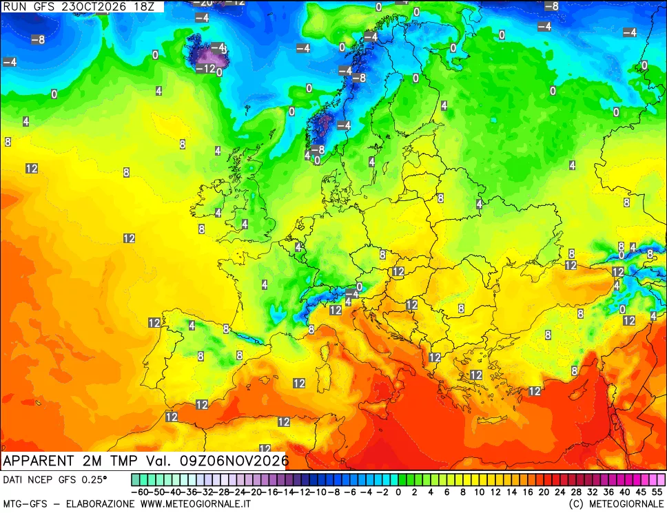mappa Temp percepita