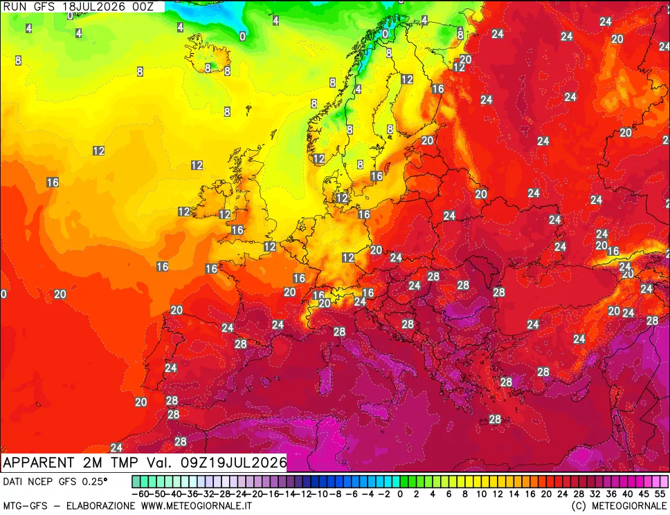 mappa Temp percepita