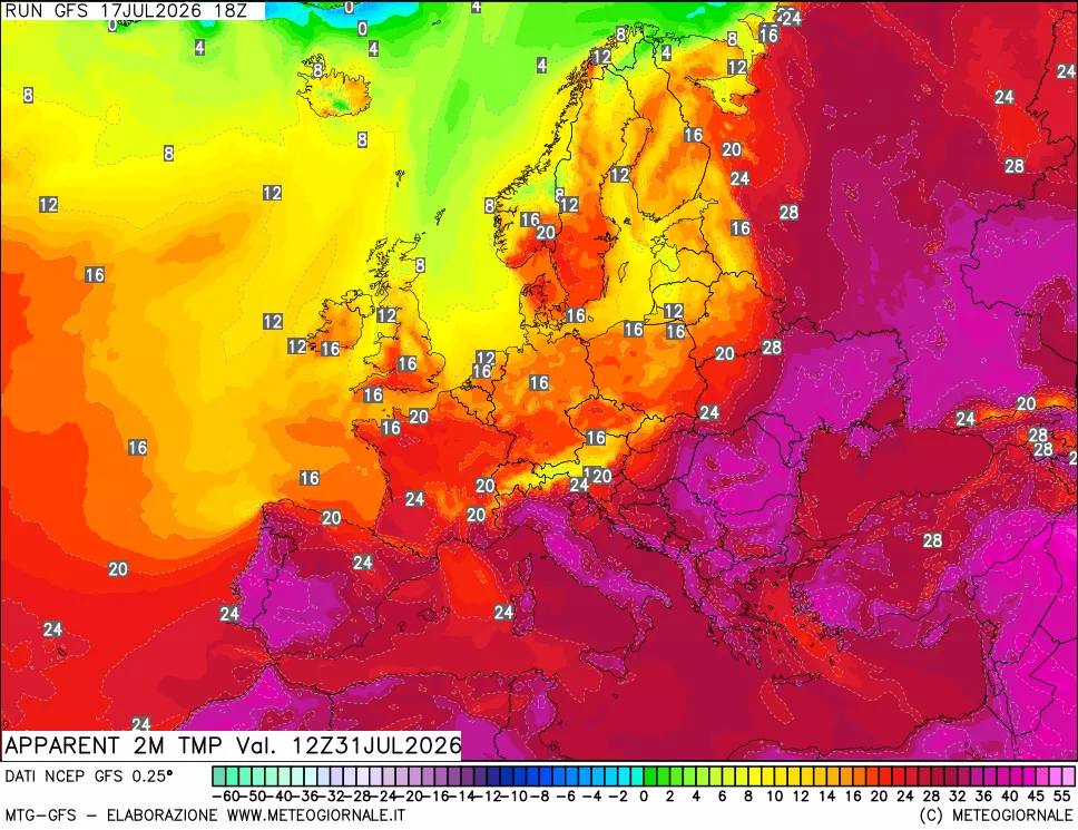 mappa Temp percepita