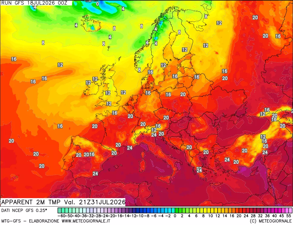 mappa Temp percepita