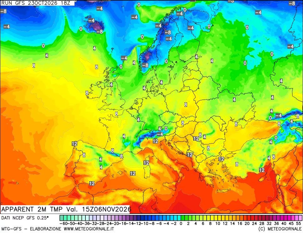 mappa Temp percepita
