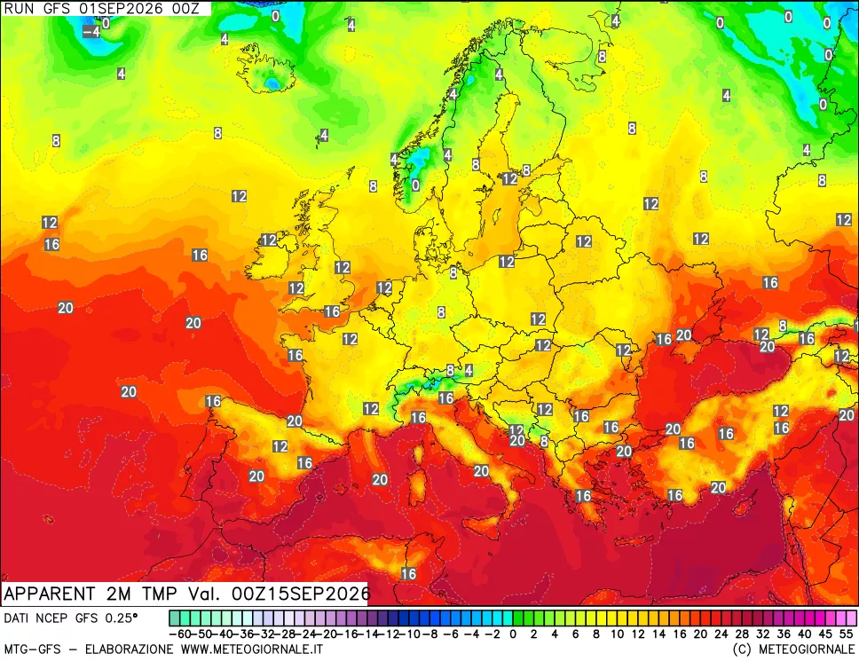 mappa Temp percepita
