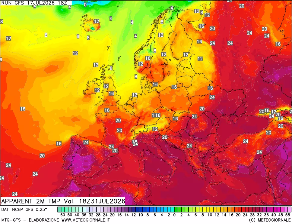 mappa Temp percepita