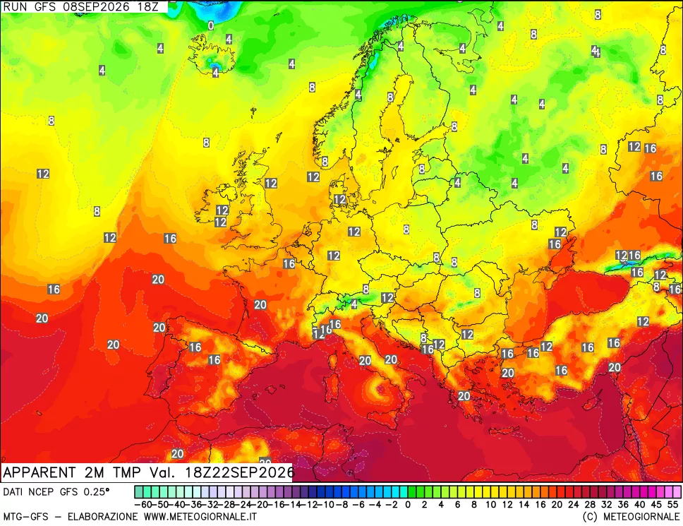 mappa Temp percepita