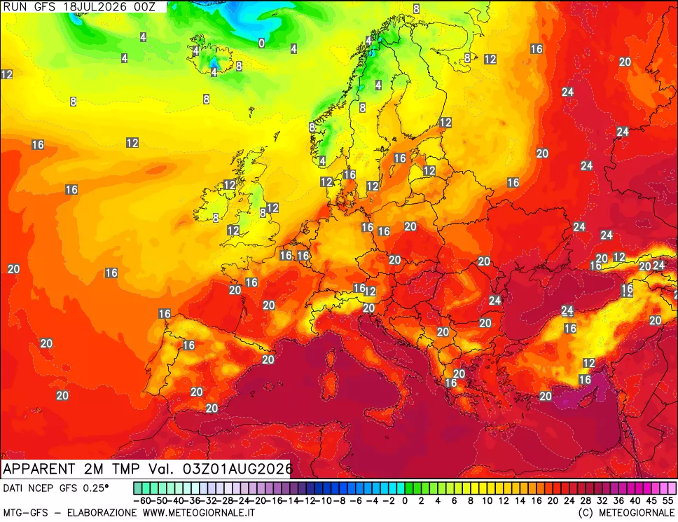mappa Temp percepita