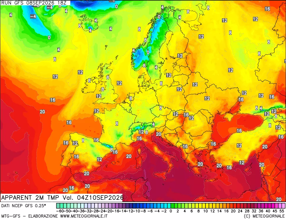 mappa Temp percepita