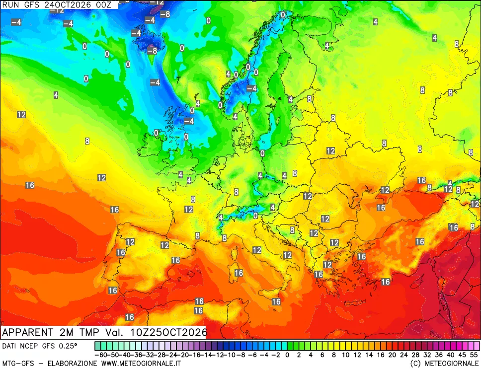 mappa Temp percepita