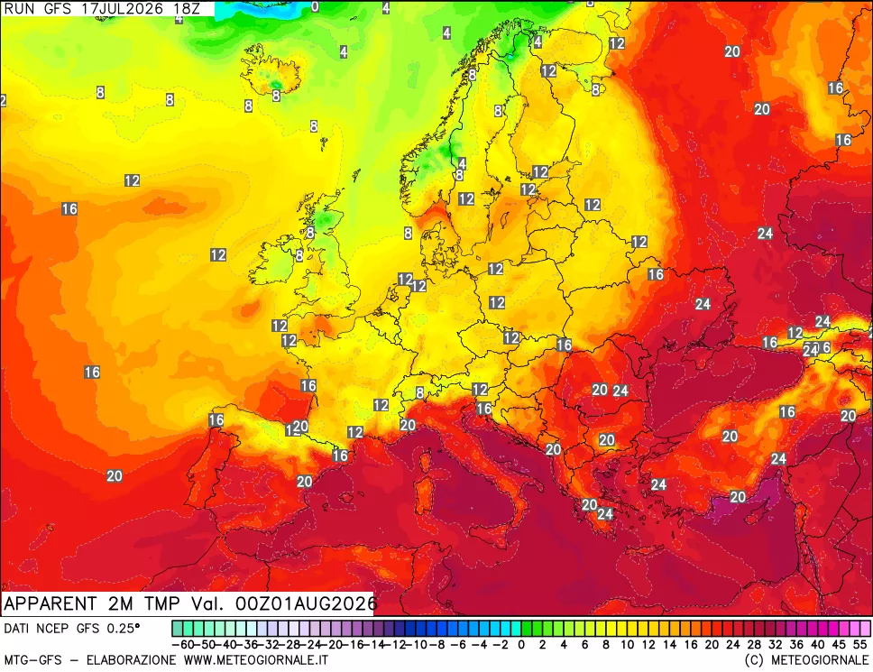 mappa Temp percepita