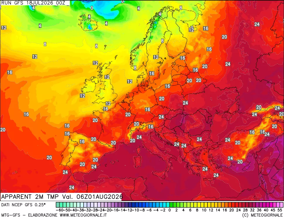 mappa Temp percepita