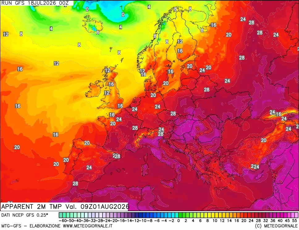 mappa Temp percepita