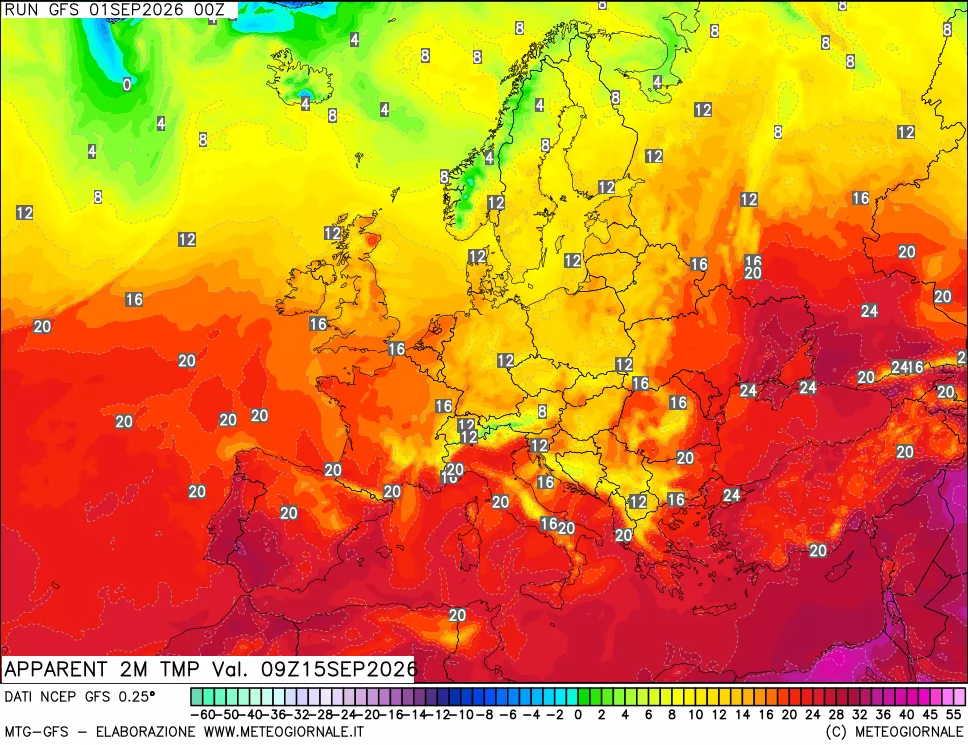 mappa Temp percepita