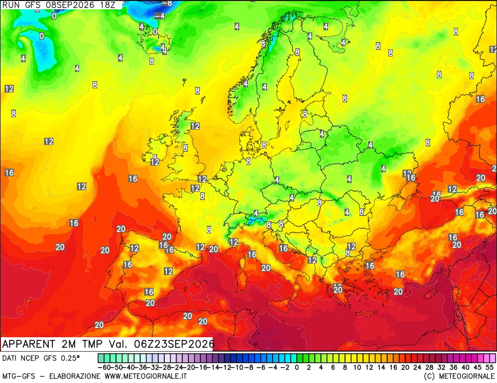 mappa Temp percepita
