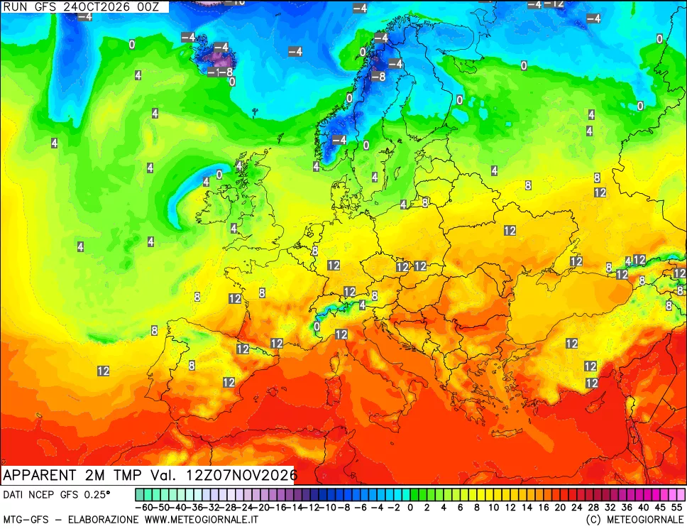 mappa Temp percepita