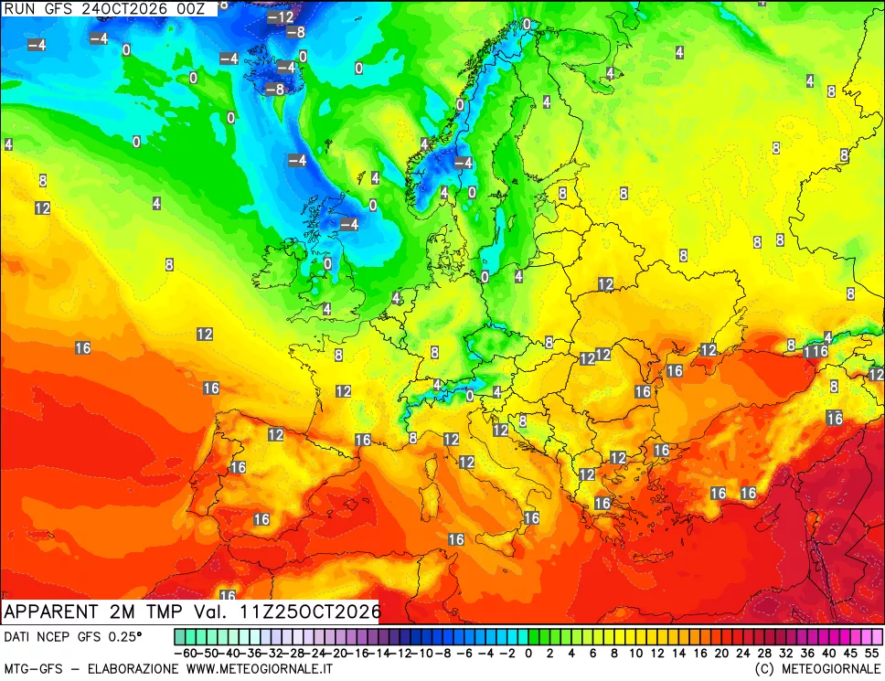 mappa Temp percepita