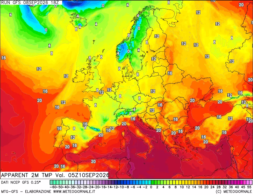 mappa Temp percepita