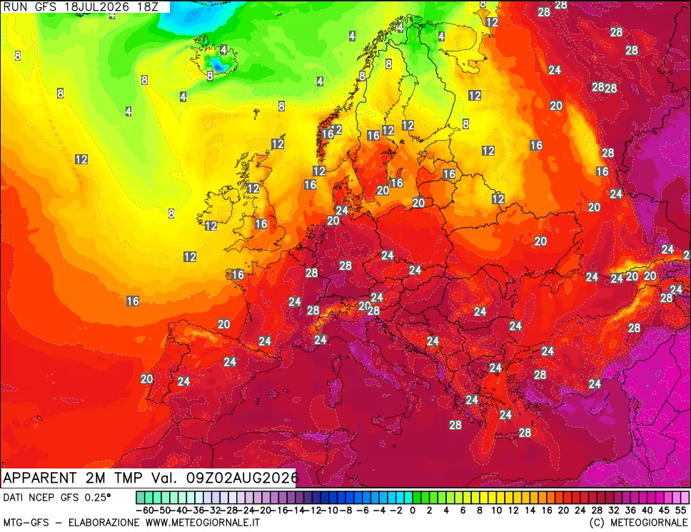 mappa Temp percepita