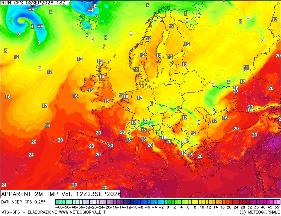 mappa Temp percepita