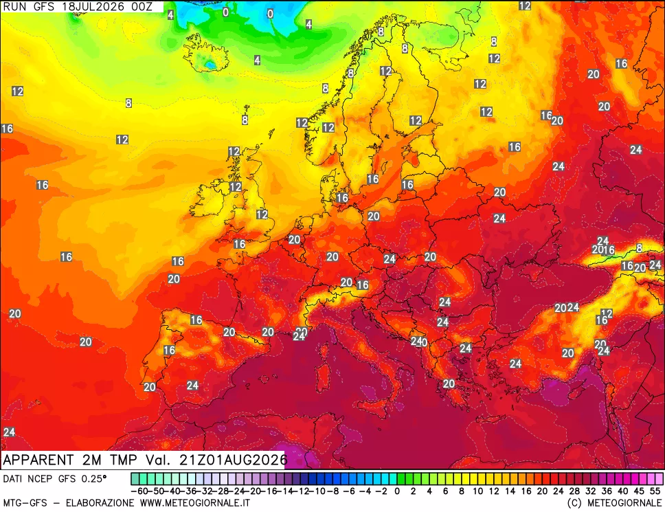 mappa Temp percepita