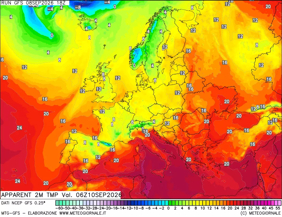 mappa Temp percepita
