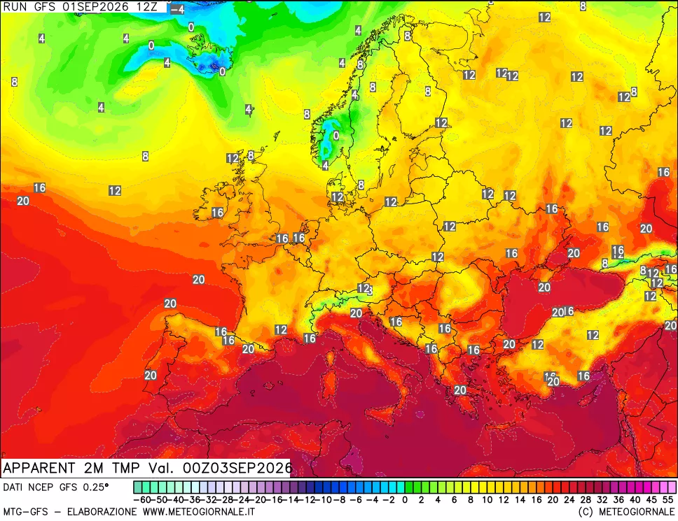 mappa Temp percepita