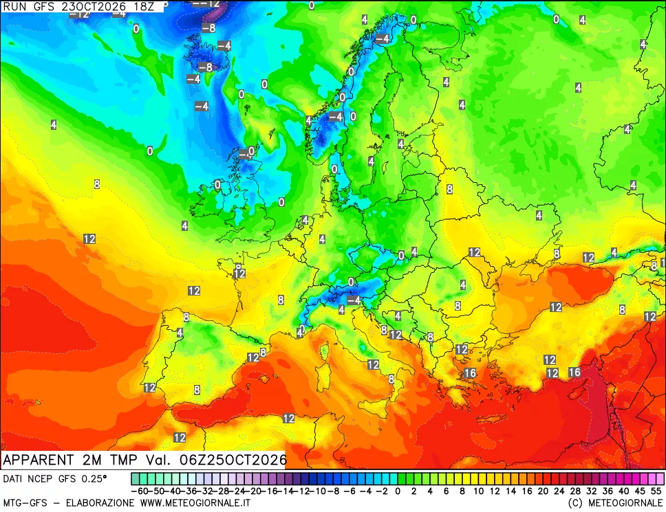 mappa Temp percepita