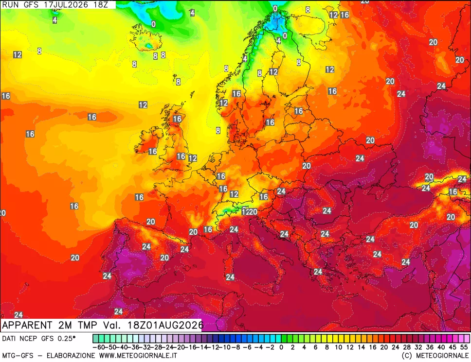 mappa Temp percepita