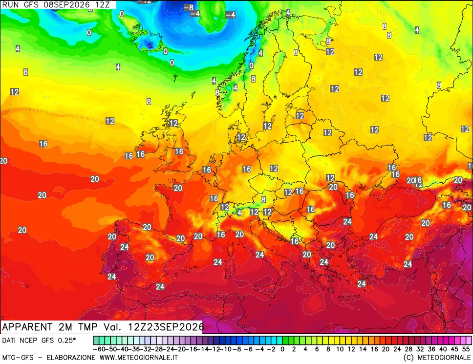 mappa Temp percepita