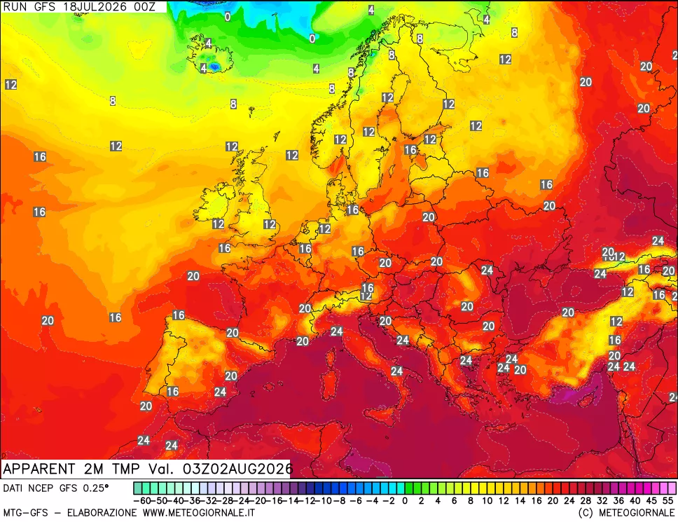 mappa Temp percepita