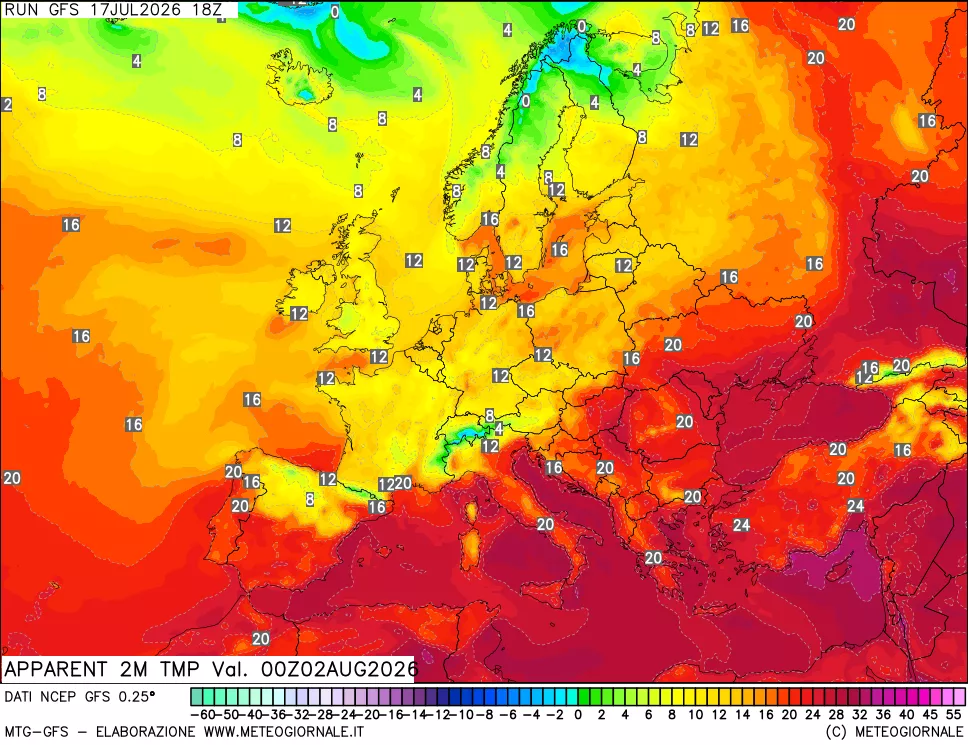 mappa Temp percepita