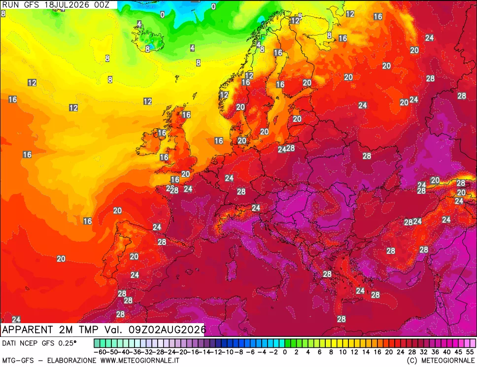 mappa Temp percepita