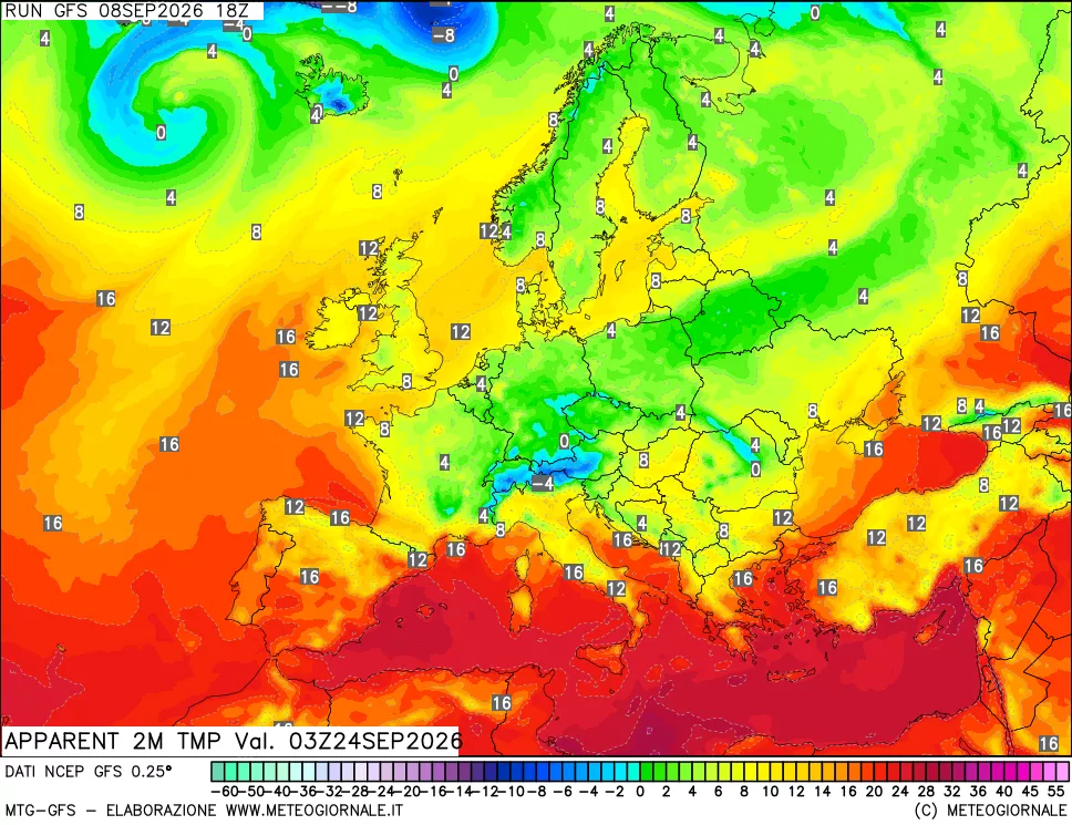 mappa Temp percepita