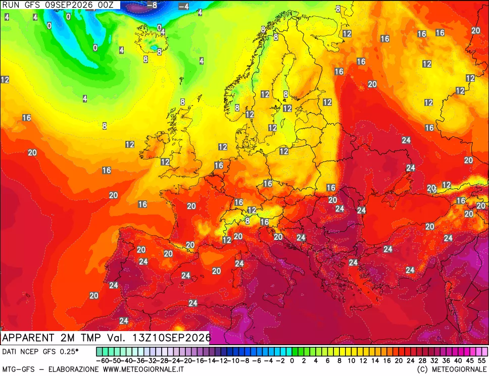 mappa Temp percepita