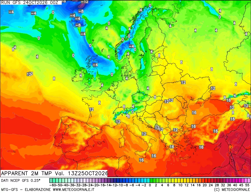 mappa Temp percepita