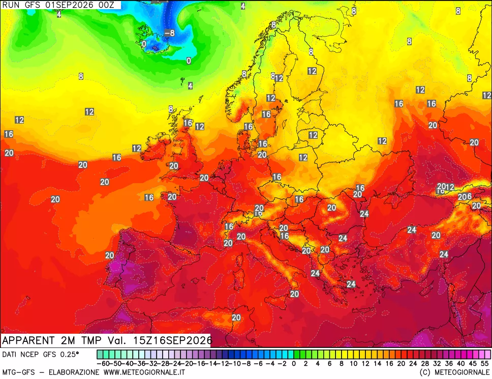 mappa Temp percepita