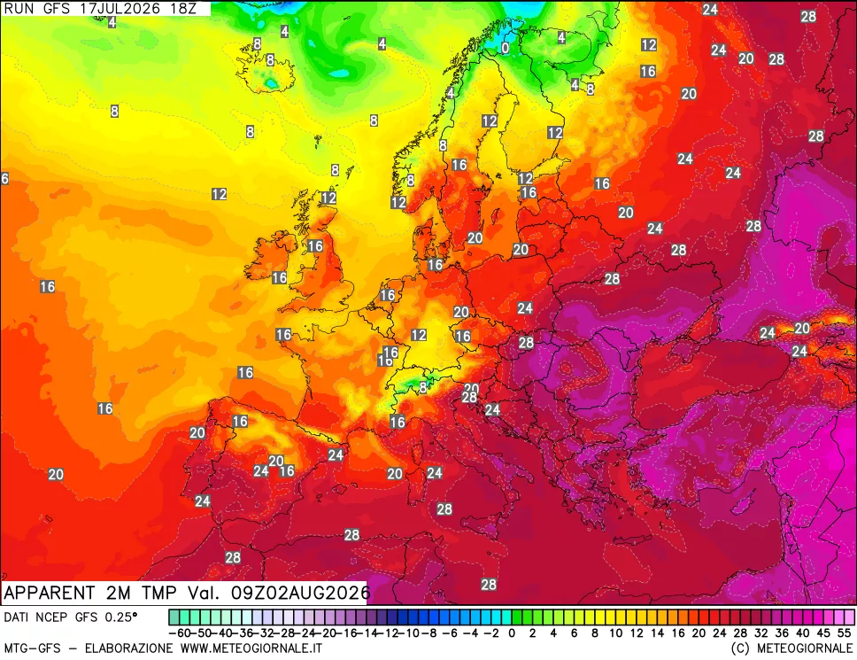mappa Temp percepita