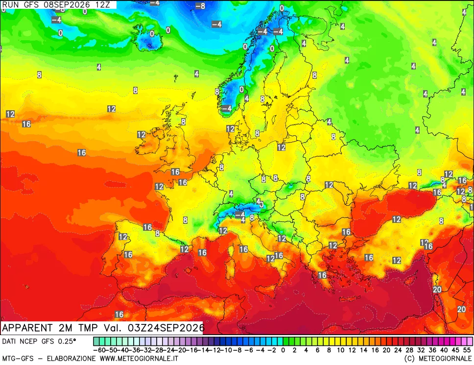 mappa Temp percepita