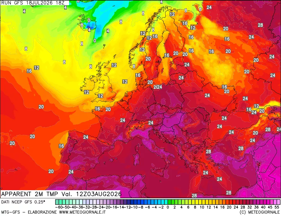 mappa Temp percepita