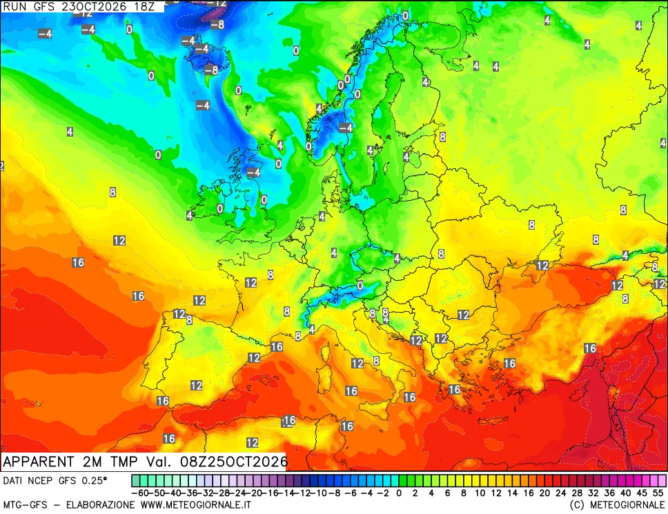 mappa Temp percepita