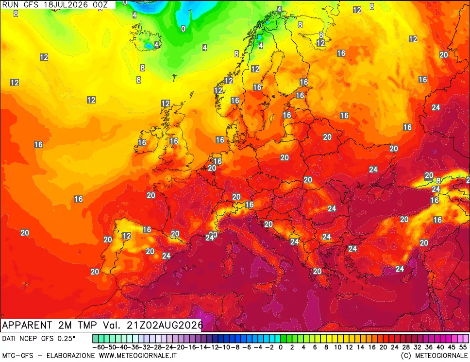 mappa Temp percepita
