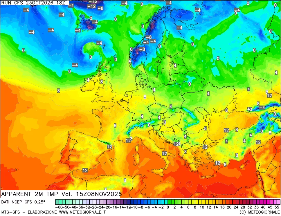 mappa Temp percepita