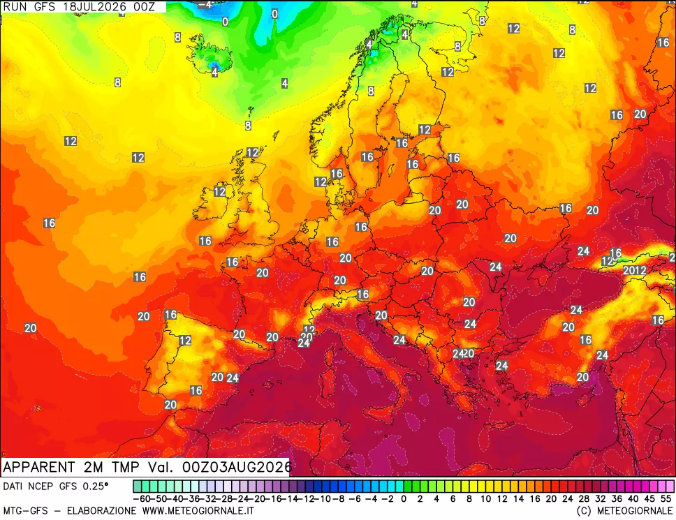 mappa Temp percepita