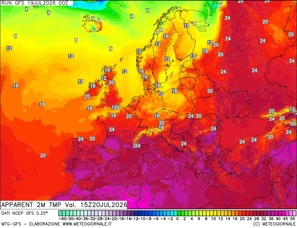 mappa Temp percepita