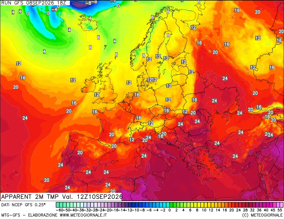 mappa Temp percepita