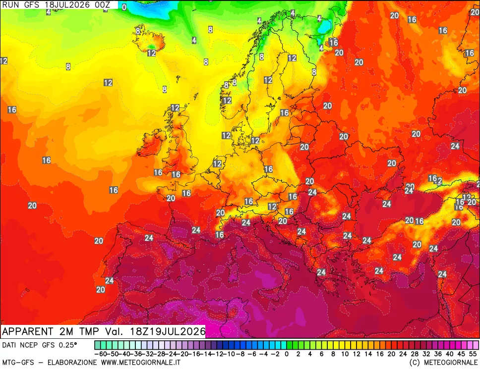 mappa Temp percepita