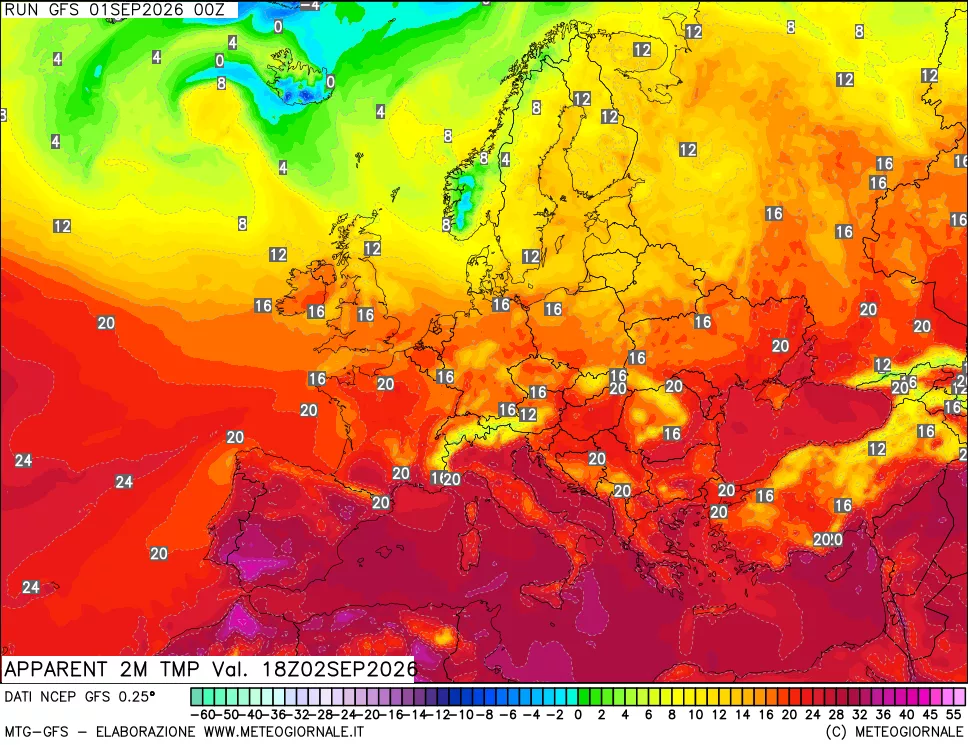 mappa Temp percepita