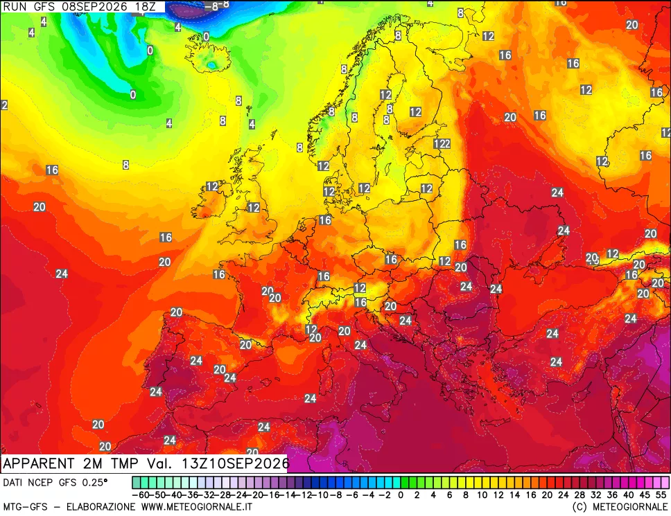 mappa Temp percepita