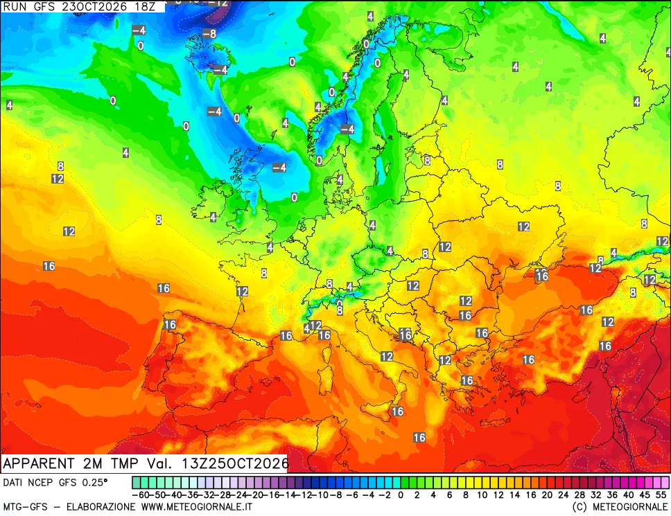 mappa Temp percepita