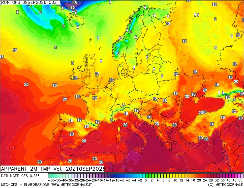 mappa Temp percepita