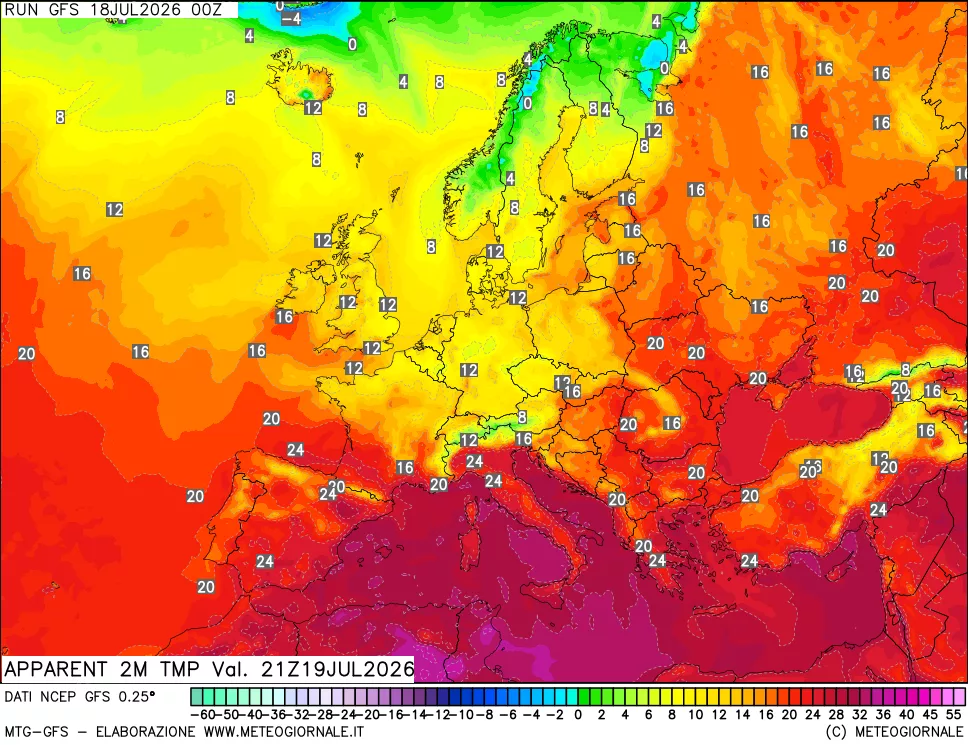 mappa Temp percepita